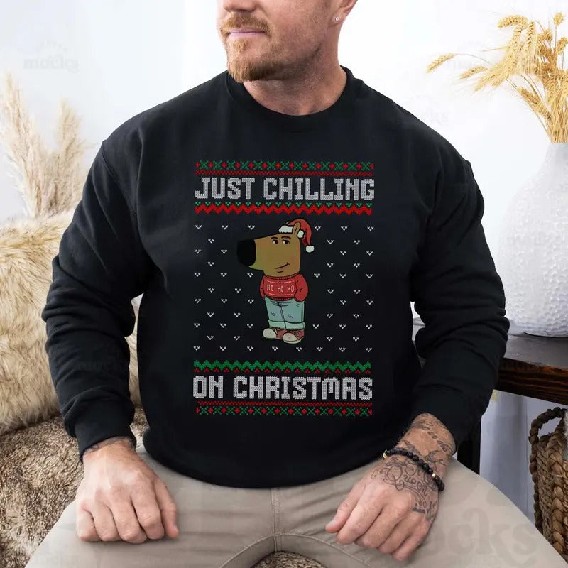 Chill Girl Shirt Just Chilling Funny Meme Chill Guy Shirt Hoodie Sweatshirt
