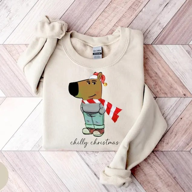 Chill Guy Christmas Sweatshirt, Just A Chill Guy Christmas , Chilly Christmas , Funny Meme Christmas Shirt Hoodie