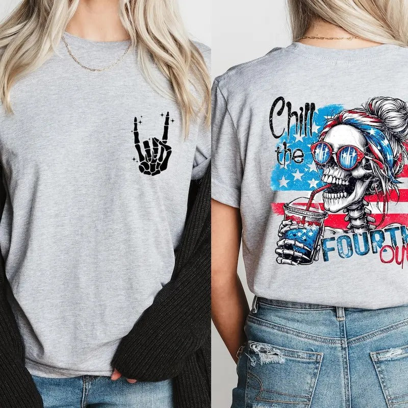 Chill The Fourth Out Shirt, 4th of July Shirt, USA Shirt, Funny 4th of July Shirt Hoodie Sweatshirt | PrintMintTees.com
