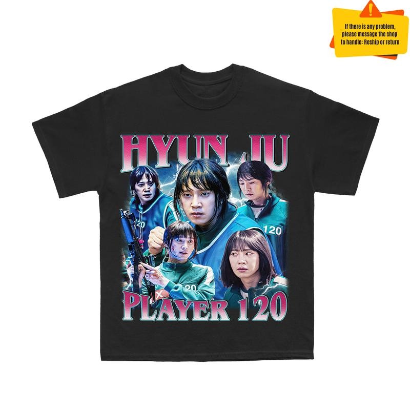 Cho Hyun-ju Squid Shirt, Player 120 T Shirt, Movie Fan Gift, Casual Top for Men Women Hoodie Sweatshirt | PrintMintTees.com