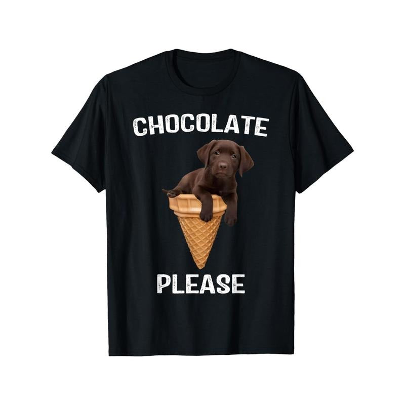 Chocolate Lab Waffle Cone Ice Cream Cute Labrador Puppy Mens T Shirt made in usa Hoodie Sweatshirt | PrintMintTees.com