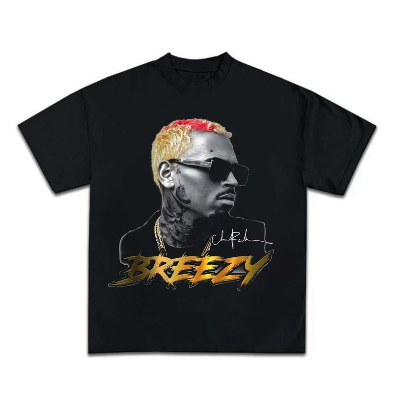Chr1s Br0wn T-Shirt Vintage Rapper Graphic Tee Bootleg Hip Hop 11 11 Tour Concert Shirt Merch for Men Women Streetwear...
