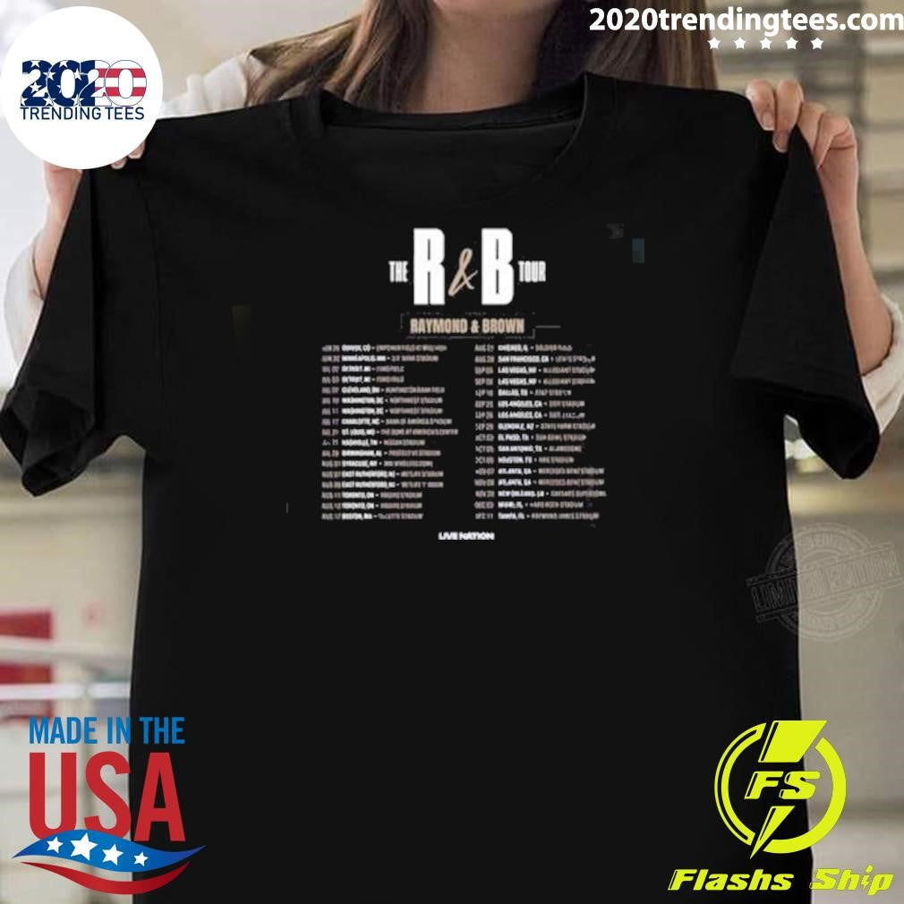 Chris Brown And Usher The R&B Tour Raymond And Brown 2026 North America Shirt