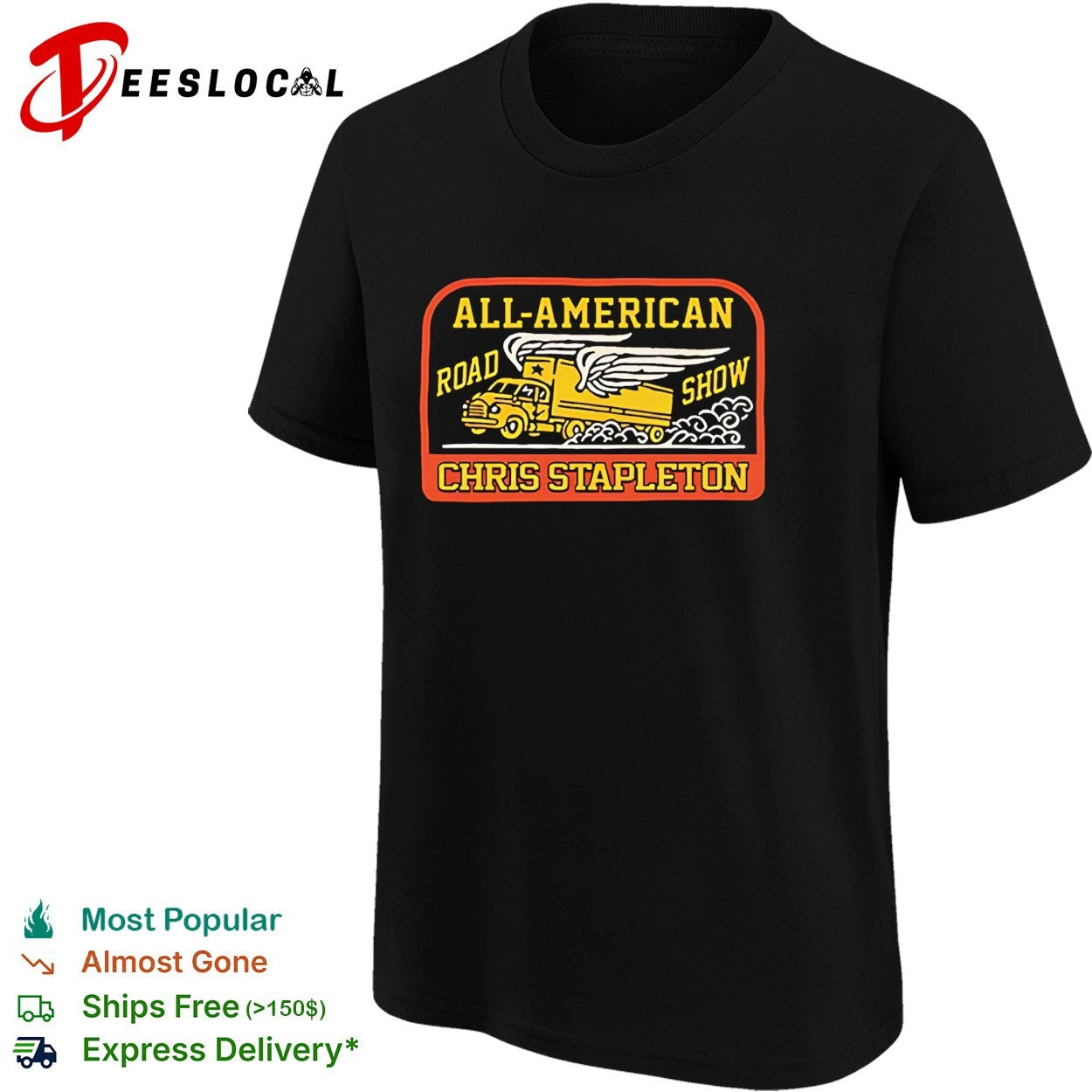 Chris Stapleton all American road show truck badge shirt