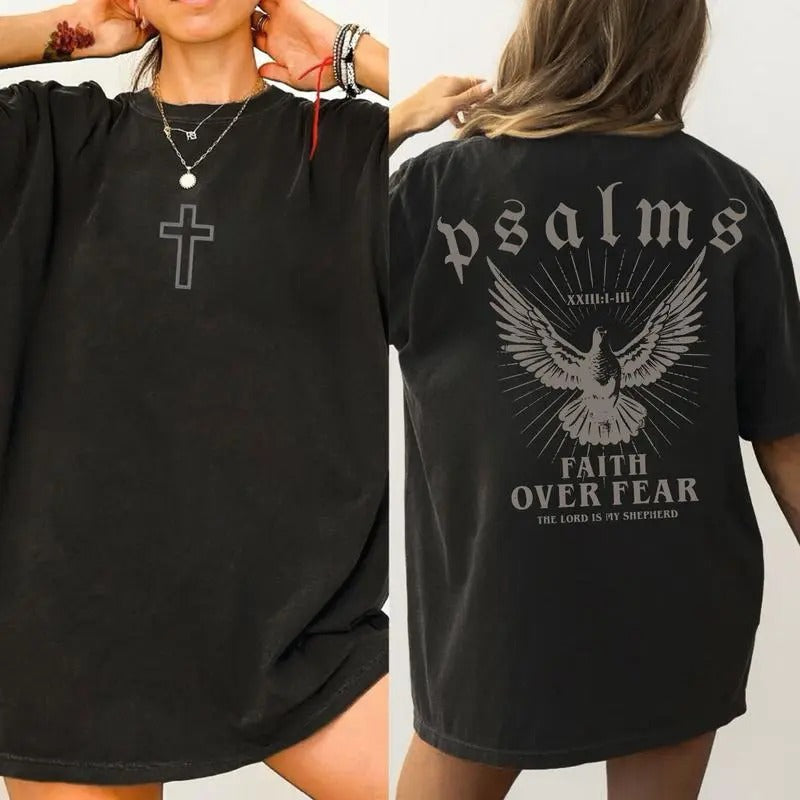 Christian Apparel Faith Over Fear Tee Jesus Party's T-shirt For Men And Women, Jesus Shirt for Christian, Gift for Men...