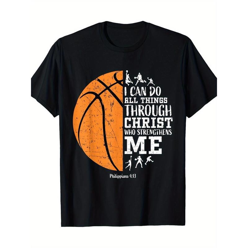 Christian Basketball Shirt, Men's, Religious Gift 100% CottonT-shirt made in usa Hoodie Sweatshirt | PrintMintTees.com