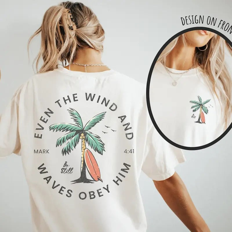 Christian Bible Verse shirt Beachy Backprint Cotton Top Hoodie Sweatshirt | PrintMintTees.com