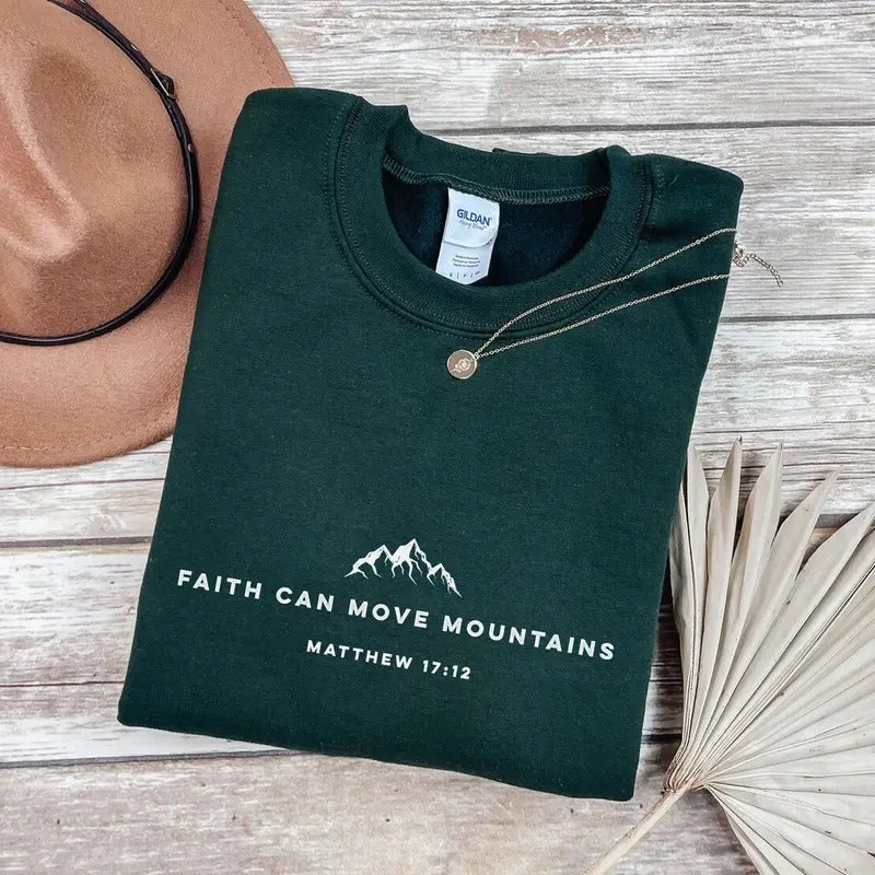 Christian Crewneck Sweatshirt, Bible verse sweatshirt, Christian sweaters Cotton Shirt Hoodie | PrintMintTees.com