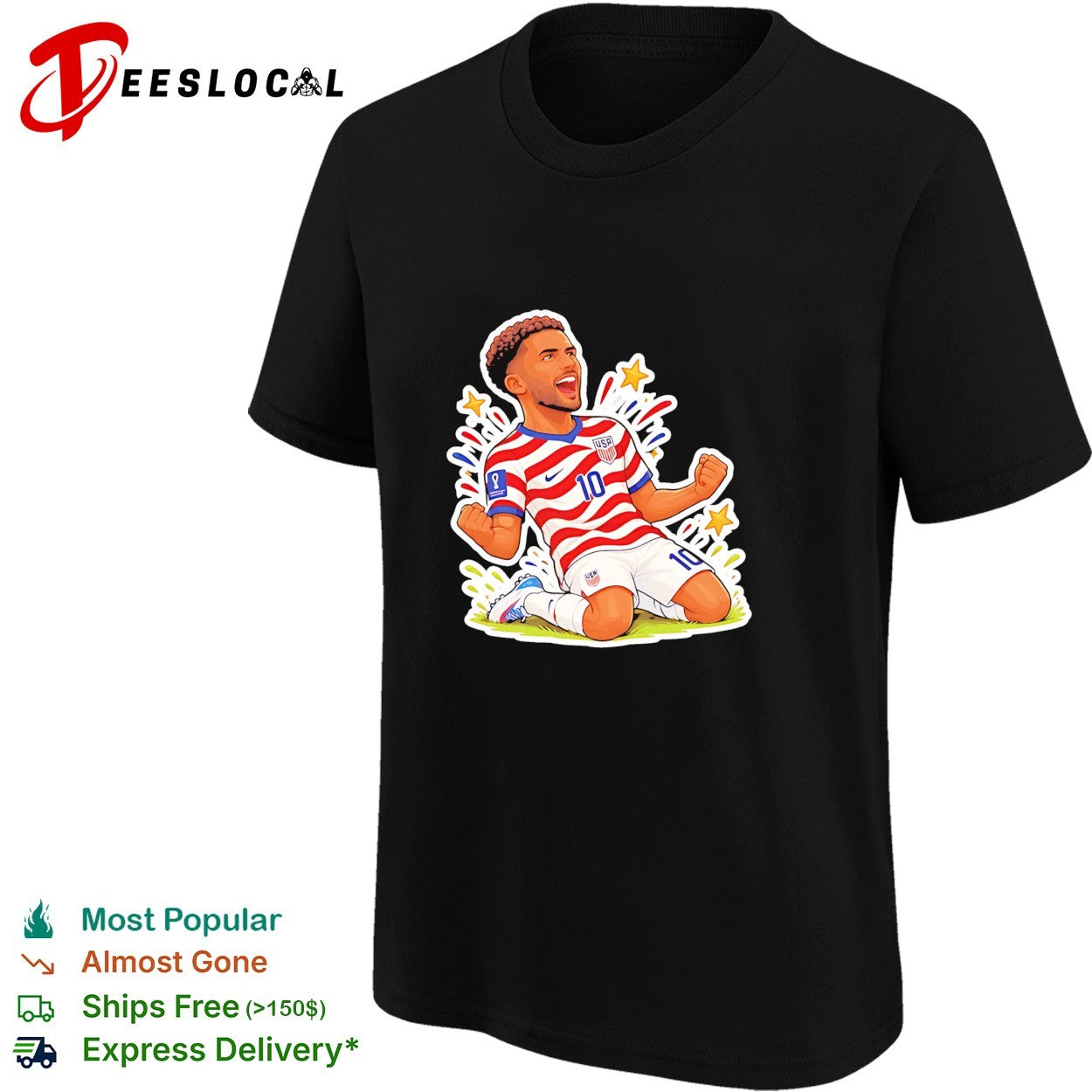 Christian Pulisic USA Soccer Player USMNT shirt