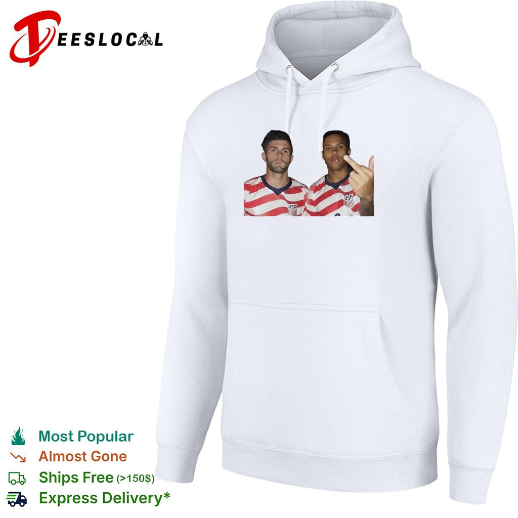 Christian Pulisic Weston McKennie USA middle finger shirt