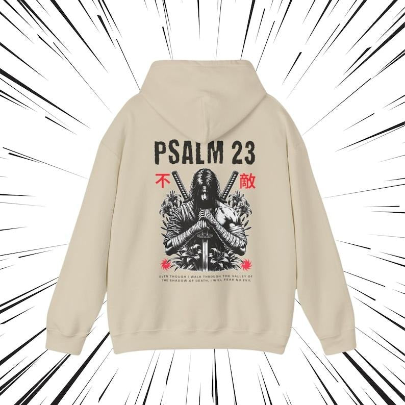 Christian Streetwear, Psalm 23 Hoodie, Jesus Hoodie, Christian Sweatshirt, Men's Christian Hoodie, Bible Verse Hoodie,...