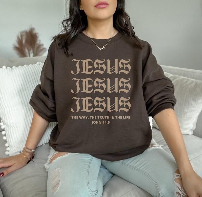 Christian Sweatshirt Christian Streetwear Jesus Sweatshirt Christian Clothing Christian Apparel For Men Christian Merch...