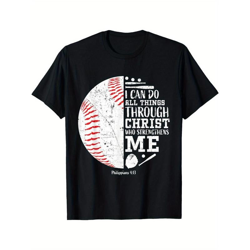 Christian baseball, I can do everything, religious poetry, gift t-shirts Made in USA Hoodie Sweatshirt | PrintMintTees.com