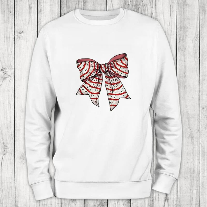 Christmas | Christmas Cake Bow Sweatshirt Shirt Hoodie | PrintMintTees.com
