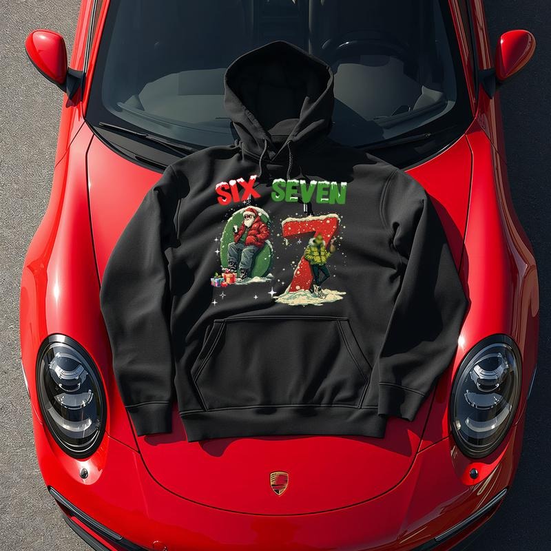 Christmas 67 Shirt, Six Seven X-mas Shirt, Santa 6 7 Sweatshirt, Trending Graphic Shirts, Christmas Gift Hoodie