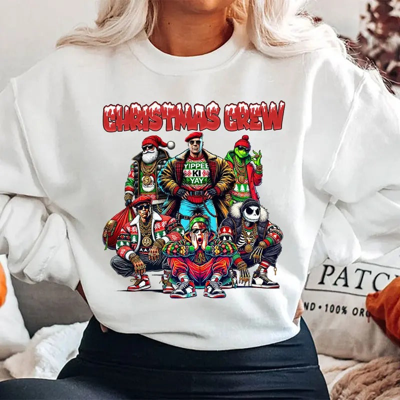 Christmas CREW Shirt, Christmas Movies Shirt, Xmas Graphic Tee Hoodie Sweatshirt | PrintMintTees.com