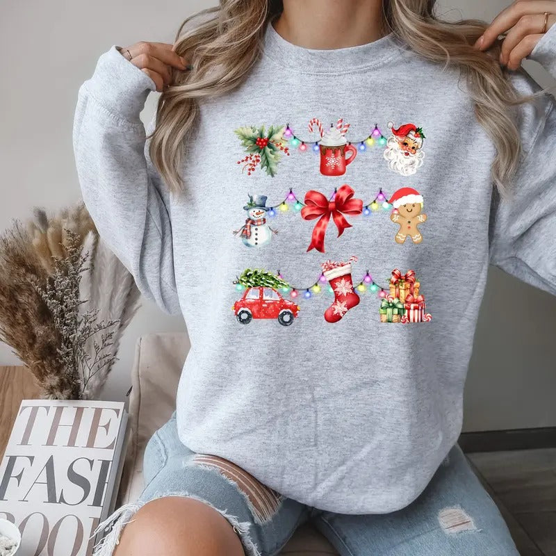 Christmas Chaos Design Crewneck Sweatshirt Comfortable Shirt Hoodie | PrintMintTees.com