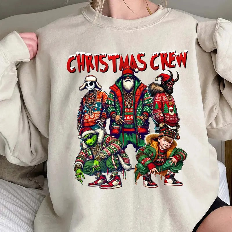 Christmas Crew Shirt, Christmas Movies Shirt, Xmas Graphic Shirt Comfort Cotton Hoodie Sweatshirt | PrintMintTees.com