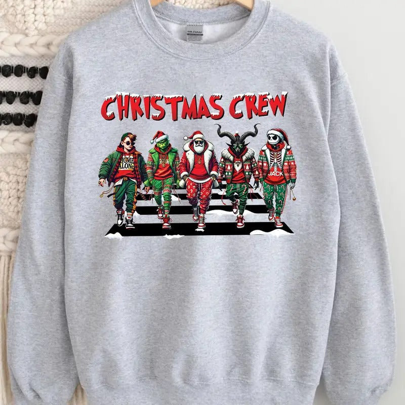 Christmas Crew Shirt, Christmas Movies Shirt, Xmas Graphic Tee Comfort Cotton Fabric Menswear Hoodie Sweatshirt