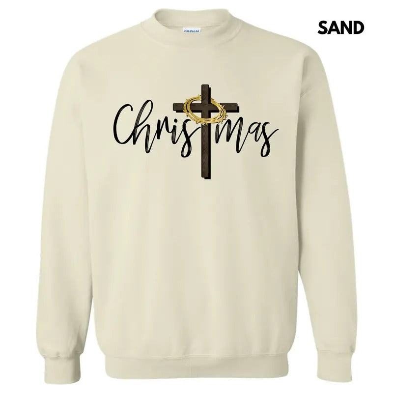 Christmas Cross Sweatshirt 'NLB' T-Shirts, Hoodie | PrintMintTees.com