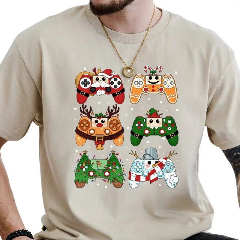 Game Controller Santa Game Console Shirt Video Game Players Unhinged Funny T-Shirts, Hoodie, Sweatshirt