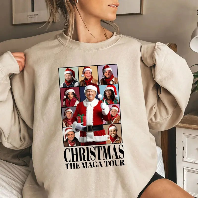 Christmas MAGA Tour Shirt, Trumpp MAGA Shirt, Trumpp Shirt, I'll Be Home For Christmas Shirt Tops Womenswear Hoodie...