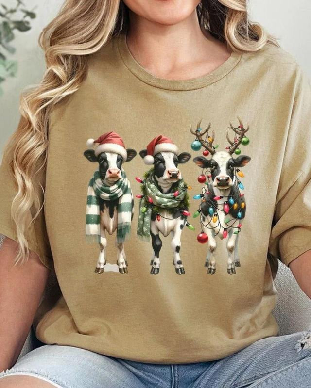Christmas Moosical Short Sleeve Relaxed Fit T-Shirt Christmas 2024 Hoodie Sweatshirt | PrintMintTees.com