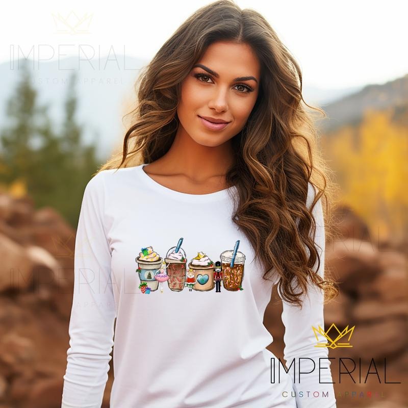 Christmas Nutcracker Coffee Long Sleeve Shirt, Christmas Nutcracker Sweater, Xmas Vintage Sweater, Cute Retro Coffee...