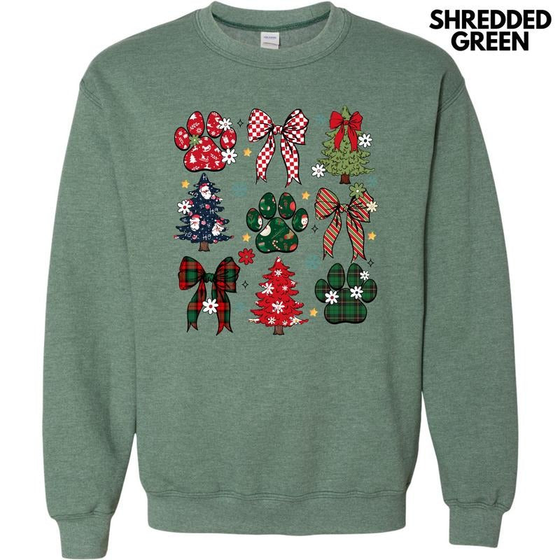 Christmas Paws Collage Sweatshirt 'NLB' T-Shirts, Hoodie | PrintMintTees.com