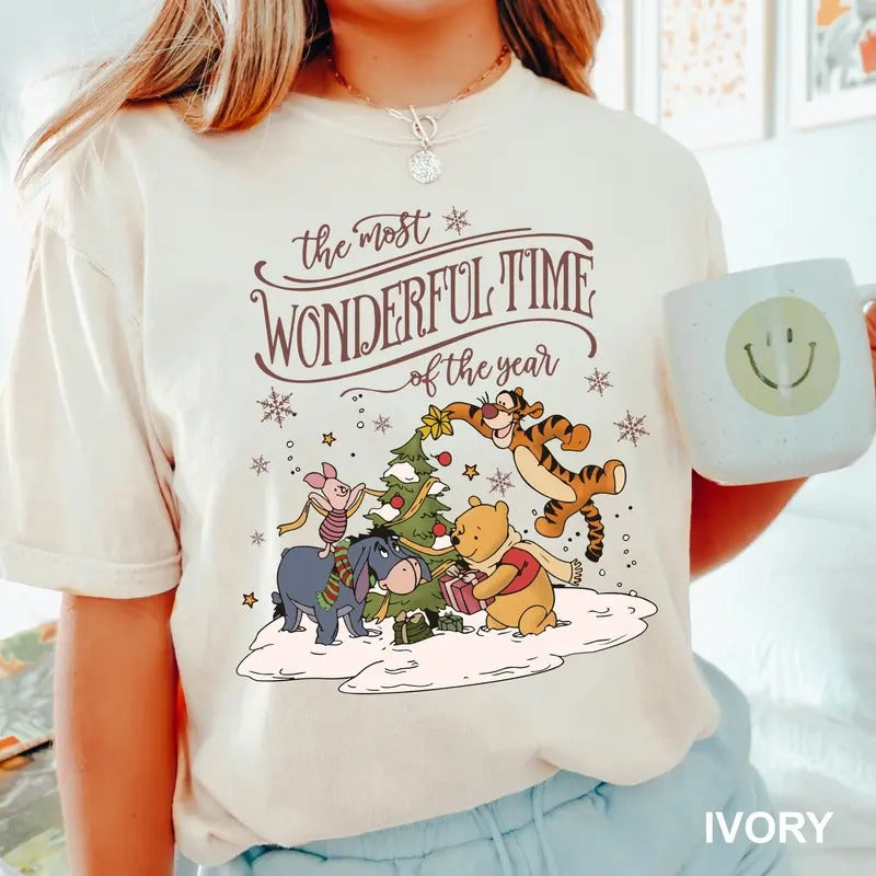 Christmas Shirt, Winnie Christmas Shirt, Friends Christmas Shirt Hoodie Sweatshirt | PrintMintTees.com