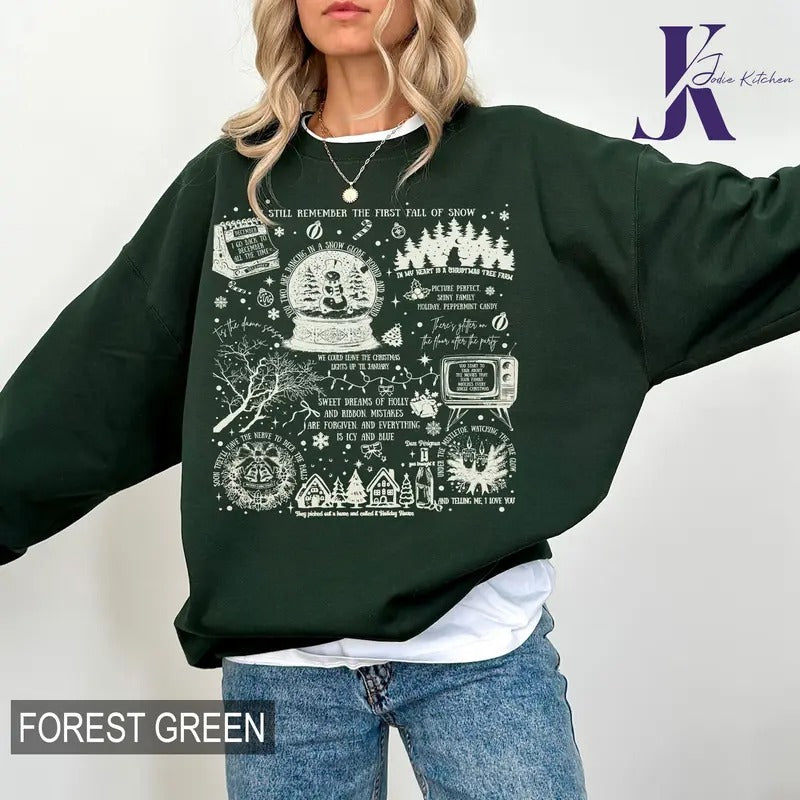 Christmas Song Lyric Shirt, Merry Christmas Comfort Colors Shirt, Christmas Music Sweatshirt,Christmas Lyrics Sweatshirt...
