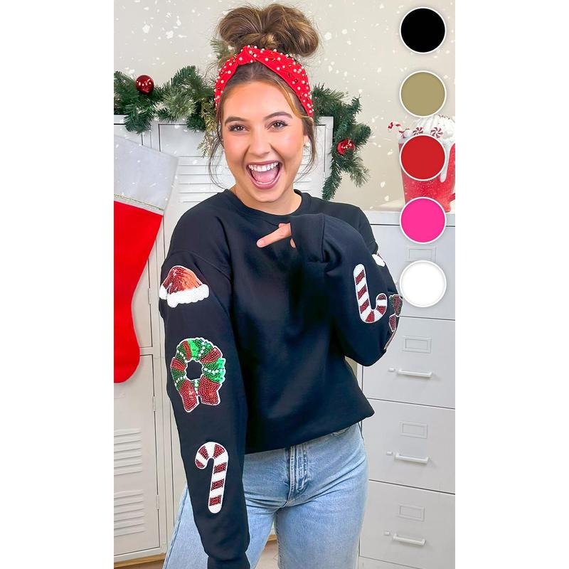 Christmas Sparkle Sleeve Sweatshirt Shirt Hoodie | PrintMintTees.com