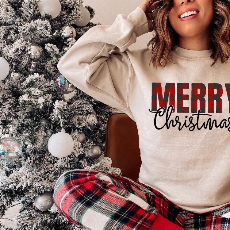 Christmas Sweatshirt, Womens Christmas Sweatshirt, Christmas Sweatshirts for Women, Christmas Gift Women,Merry Christmas...