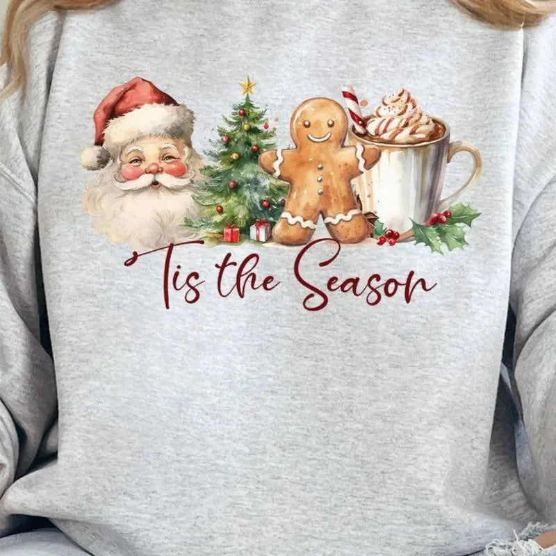 Christmas Traditions Heavy-weight Crew Sweatshirt Christmas Santa 2024 Shirt Hoodie | PrintMintTees.com
