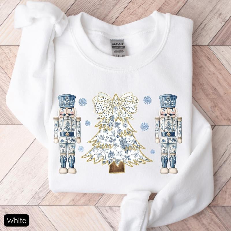 [Christmas Unisex Shirt] Chinoiserie Nutcracker Christmas Sweatshirt, Nutcracker Sweater for Women, Christmas Gift, Cute...