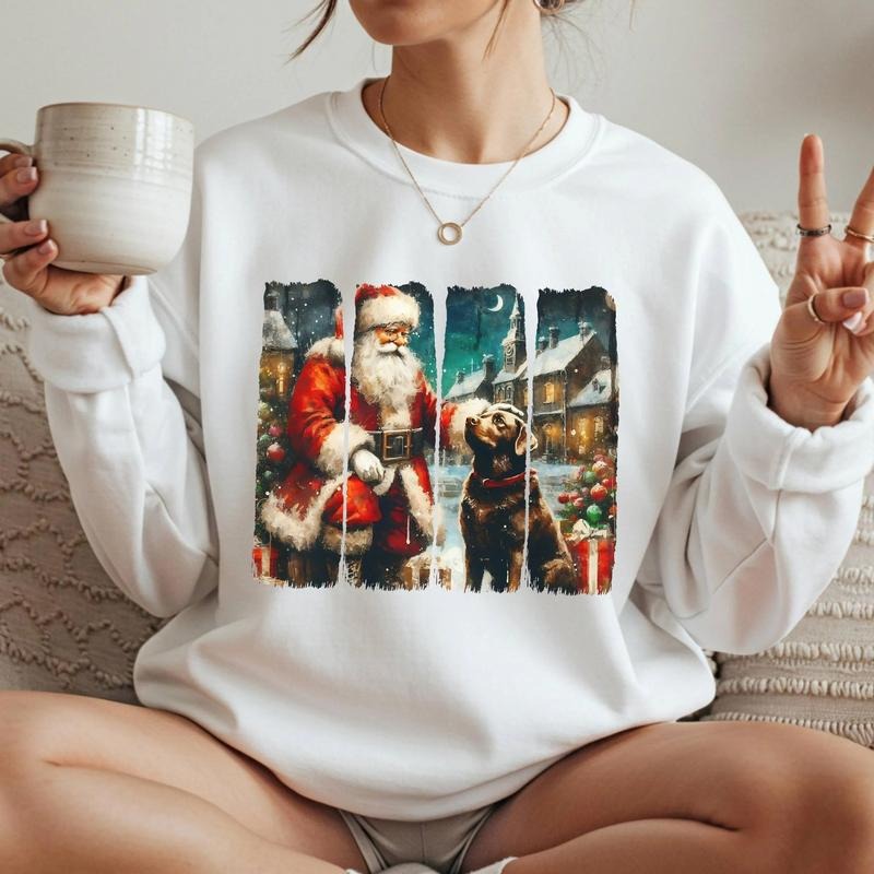 [Christmas Unisex Shirt] Christmas Labrador Retriever Sweatshirt, Unisex, Hunting Dog Mama Shirt Women, Present for...