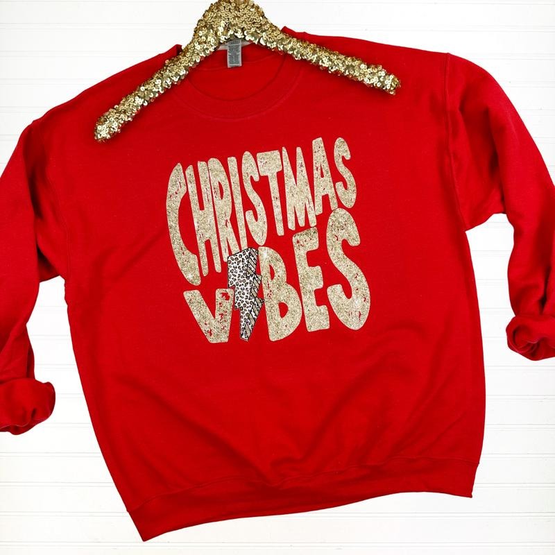 Christmas Vibes Gildan Sweatshirt T-Shirts, Hoodie | PrintMintTees.com