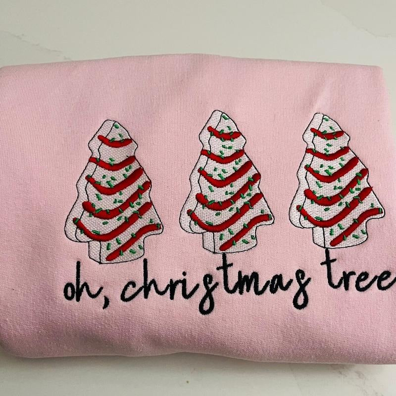 Christmas tree cake embroidered sweatshirt T-Shirts, Hoodie | PrintMintTees.com