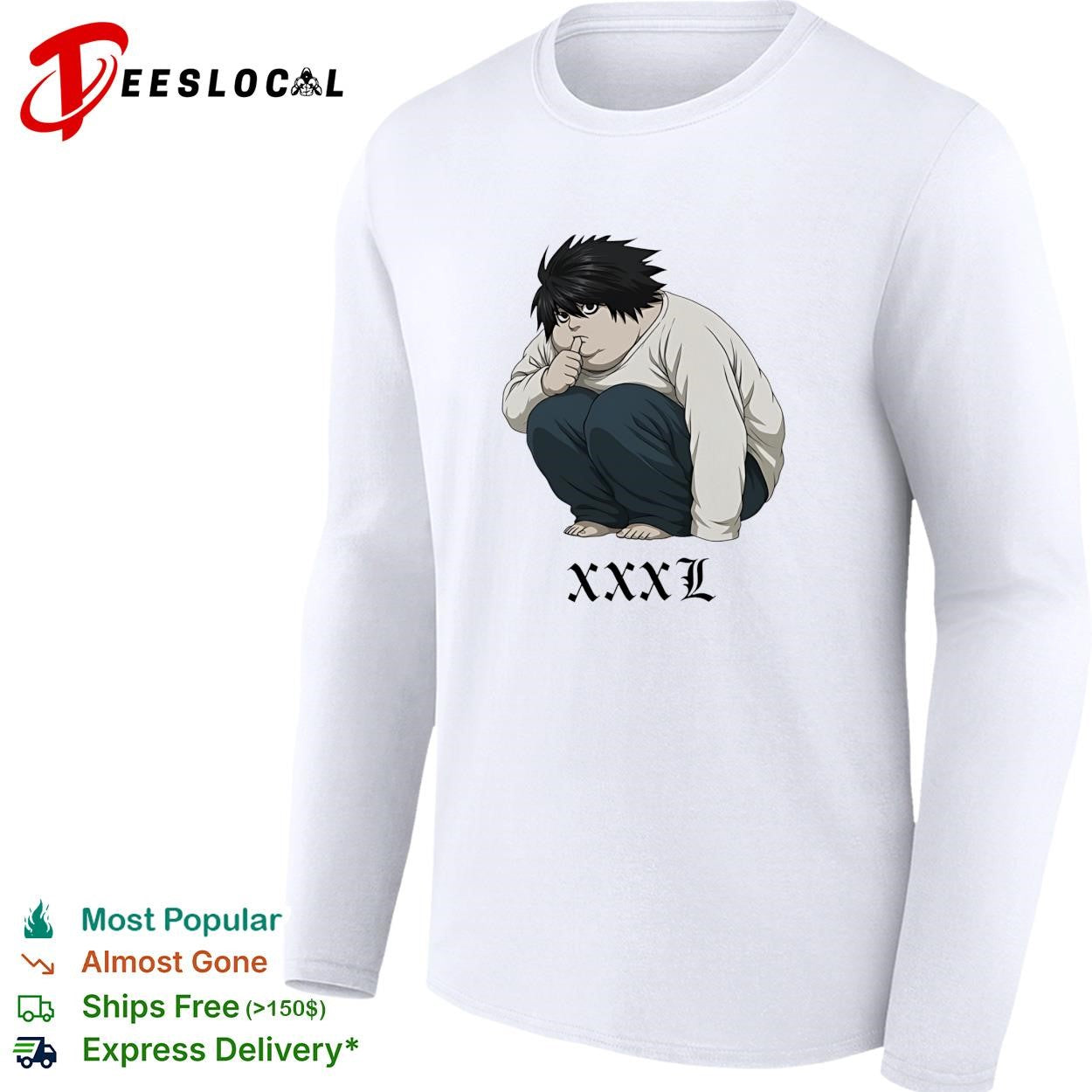 Chubby L Lawliet XXXL meme shirt
