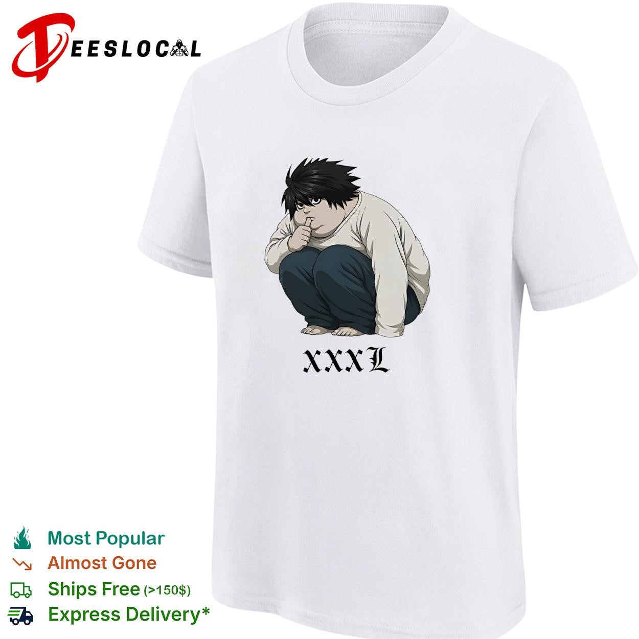 Chubby L Lawliet XXXL meme shirt