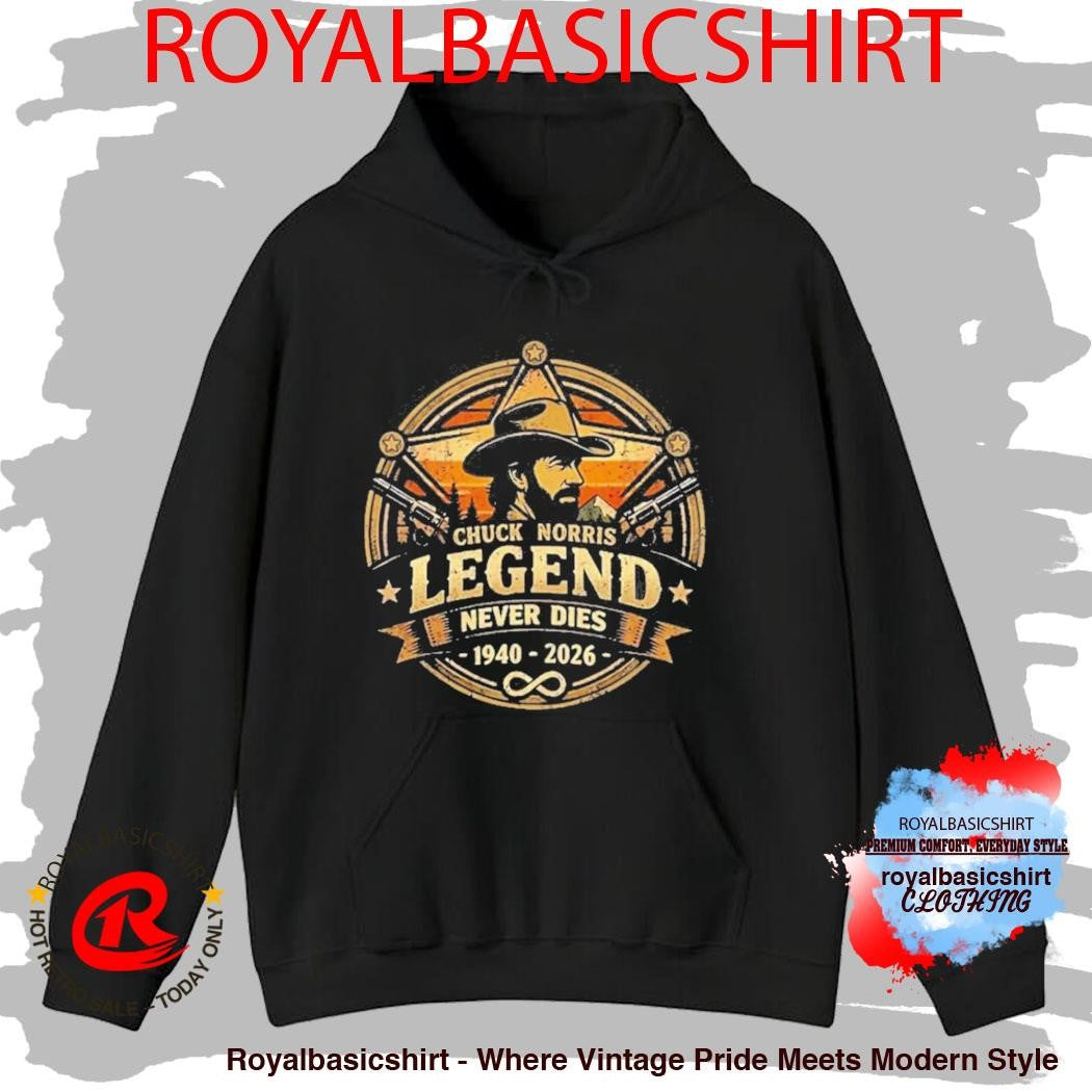Chuck Norris Legend Never Dies Retro Cowboy T-Shirt