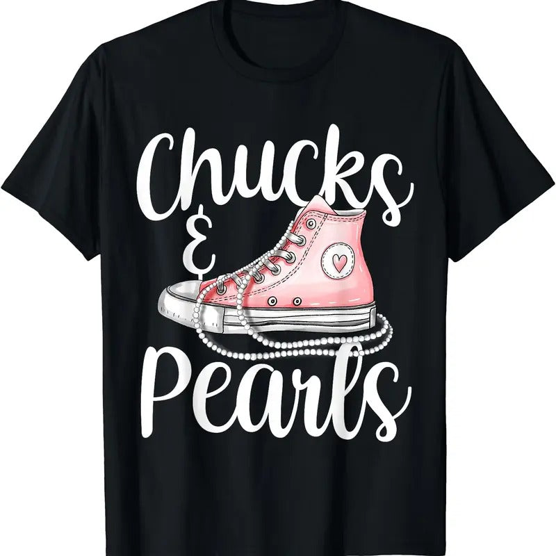 Chucks And Pearls 2024 Kamala Harris For President 47th T-Shirt Hoodie, Sweatshirt | PrintMintTees.com