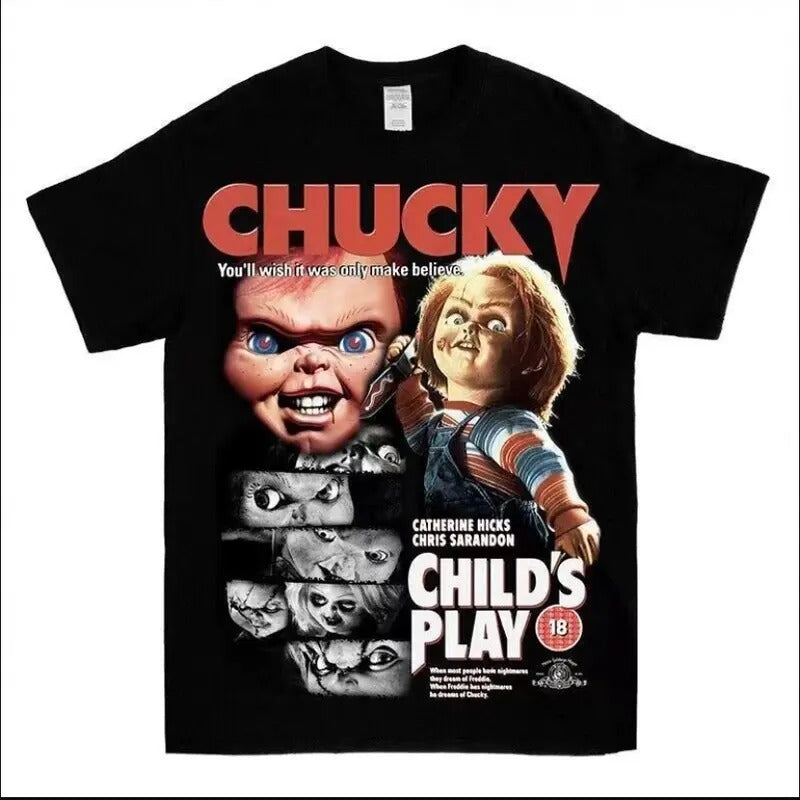 Chucky Child's Play Horror Movie T-Shirt Movie Fans Black Shirt Hoodie Sweatshirt | PrintMintTees.com
