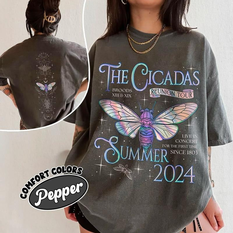 Cicada Reunion Summer 2024 Shirt Nature Lover Shirt Cicada Concert Cicada Invasion Nature Lover Insect Lover Entomologist Bug Shirt T-Shirts, Hoodie, Sweatshirt