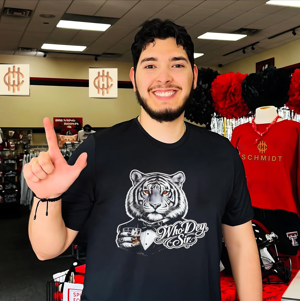 Cincinnati Bengals Tiger Tuxedo Who Dey Sir shirt