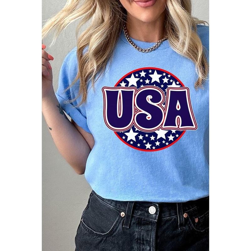Circle USA Short Sleeve Relaxed Fit T-Shirt Hoodie Sweatshirt | PrintMintTees.com