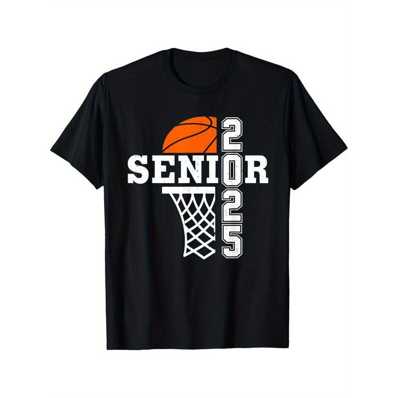 Class of 2025 High School Students First Day of School Class of 2025 Basketball T-Shirt, Black, Casual, Short Sleeve,...