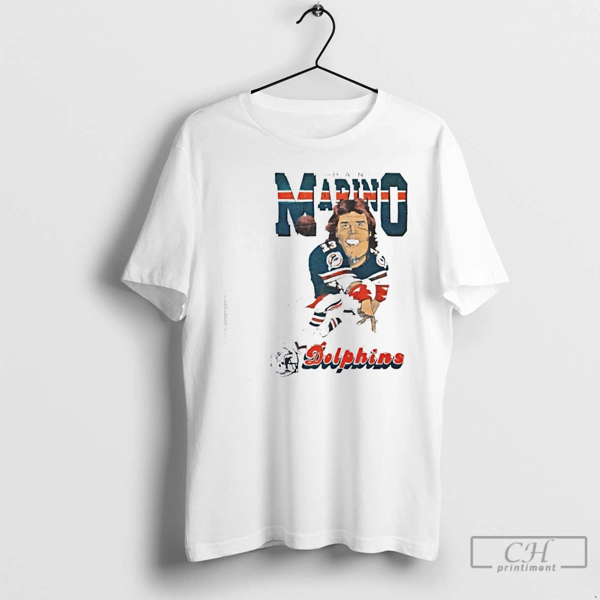 Classic 80s Miami Dolphins Dan Marino Caricature T-Shirts, Hoodie, Sweatshirt | PrintMintTees.com