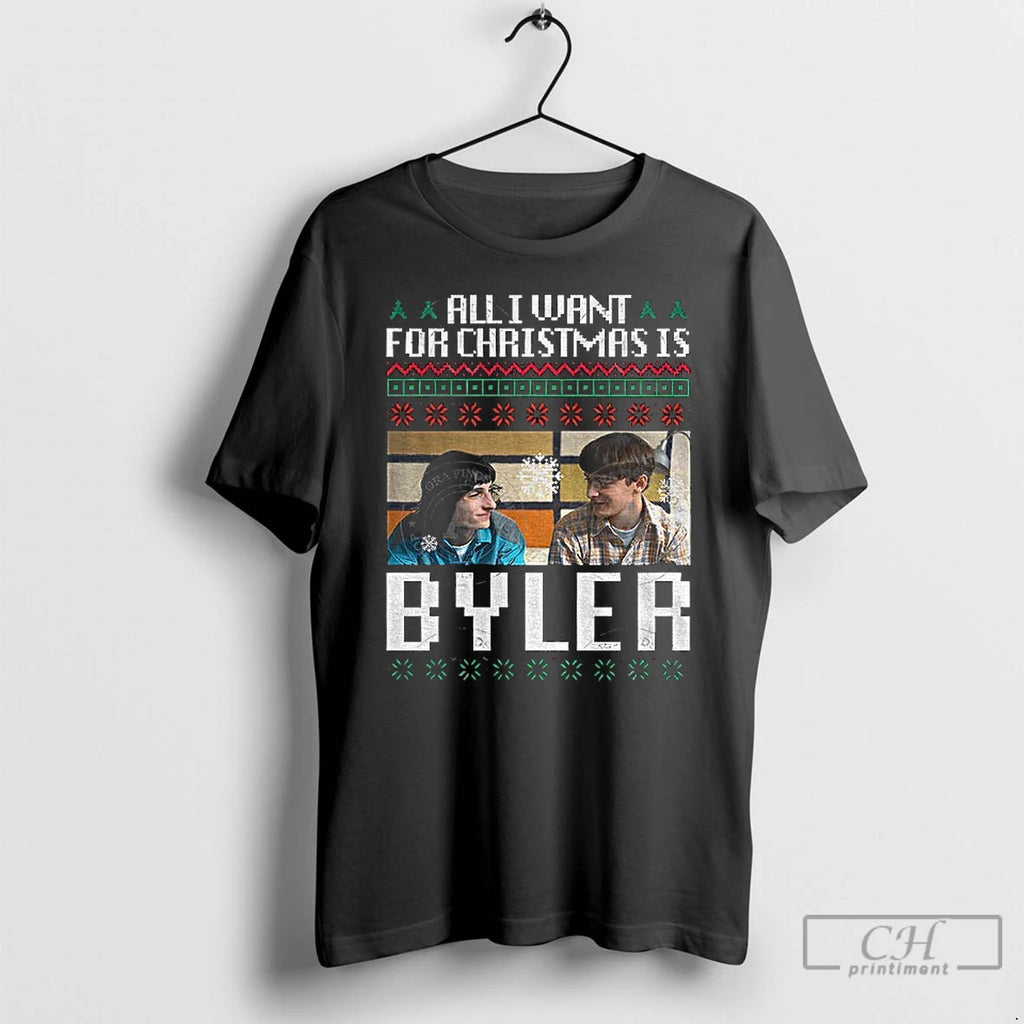 Classic All I Want For Christmas Is Byler Merry Christmas T-Shirts, Hoodie, Sweatshirt | PrintMintTees.com