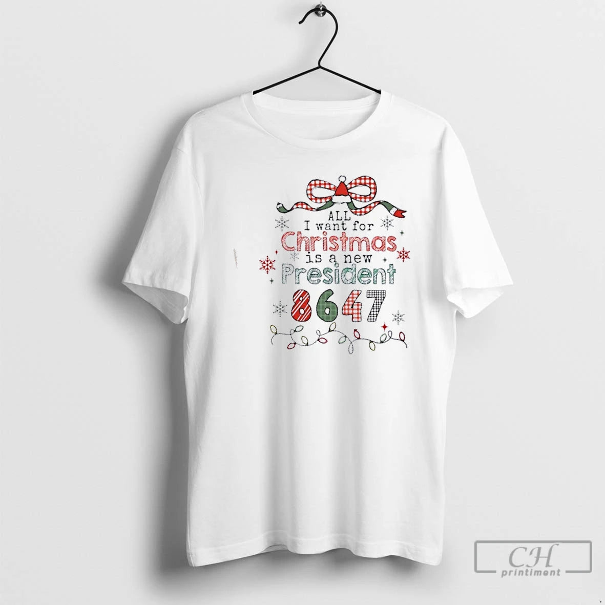 Classic All I Want For Christmas Is A New President 8647 T-Shirts, Hoodie, Sweatshirt | PrintMintTees.com